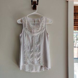 Xhilaration White Lace Tank